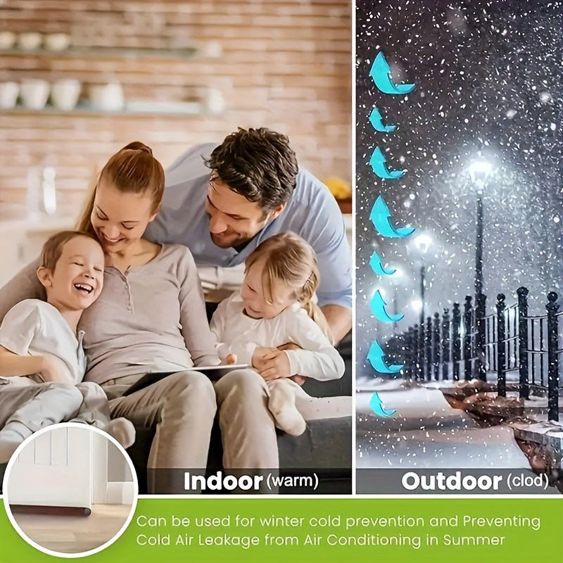 37 Inch Double Door Draft Stopper, Door Bottom Seal Sound Insulation Threshold Gasket Adjustable Draft Stopper For Bottom Of Door Soundproof, Windproof, Block Light, Insect Resistant, Under Door Noise Blocker