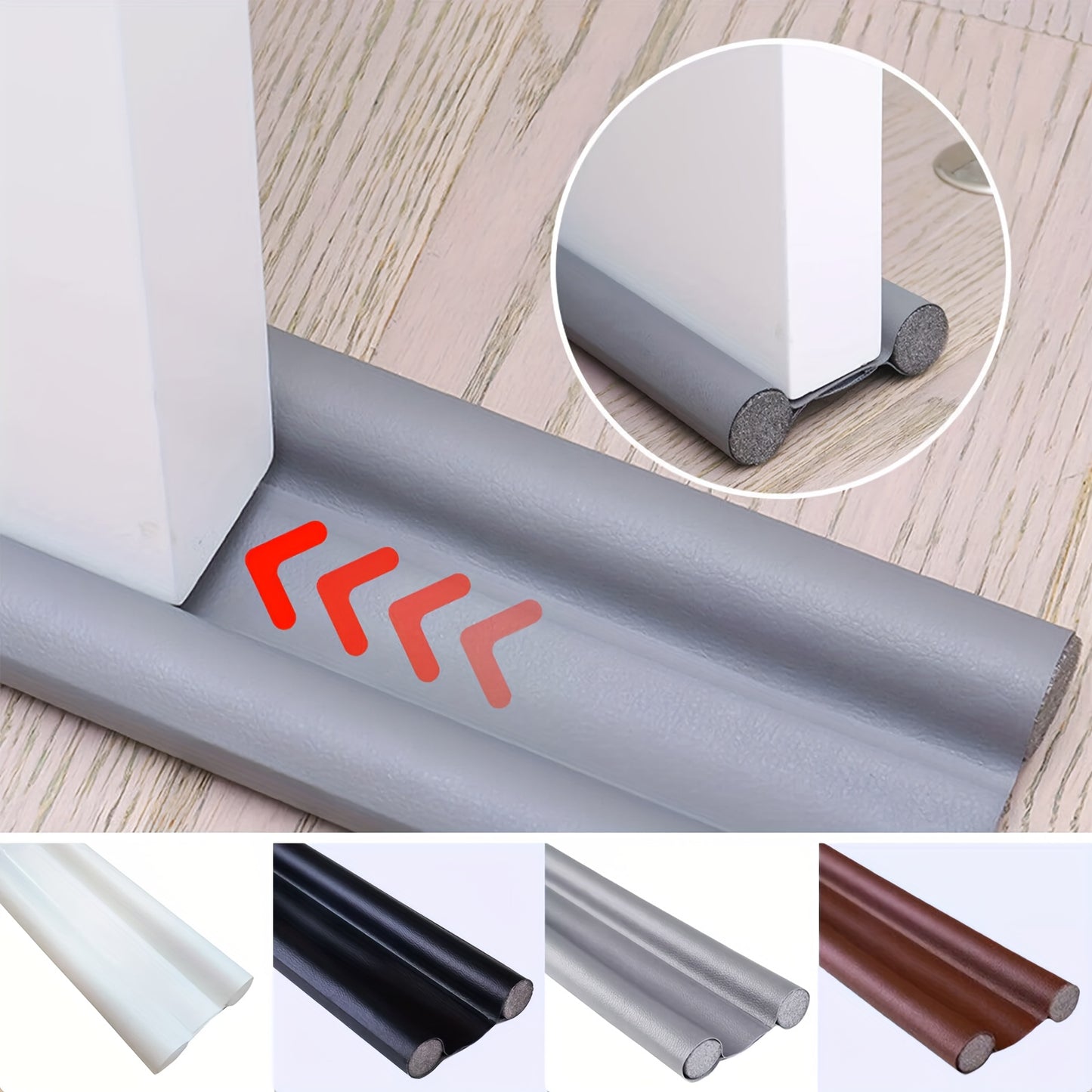 36 Inch Under Door Draft Noise Blocker Black Gap Stoppers Entry Door Draft Strip