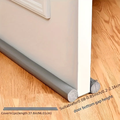 37 Inch Double Door Draft Stopper, Door Bottom Seal Sound Insulation Threshold Gasket Adjustable Draft Stopper For Bottom Of Door Soundproof, Windproof, Block Light, Insect Resistant, Under Door Noise Blocker