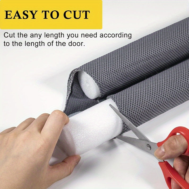 Door Draft Stopper 36 Inch Adjustable Draft Stopper for Bottom of Doors 30 to 36 Soundproofing Noise Blocker Cover Gap up to 1.5 Grey