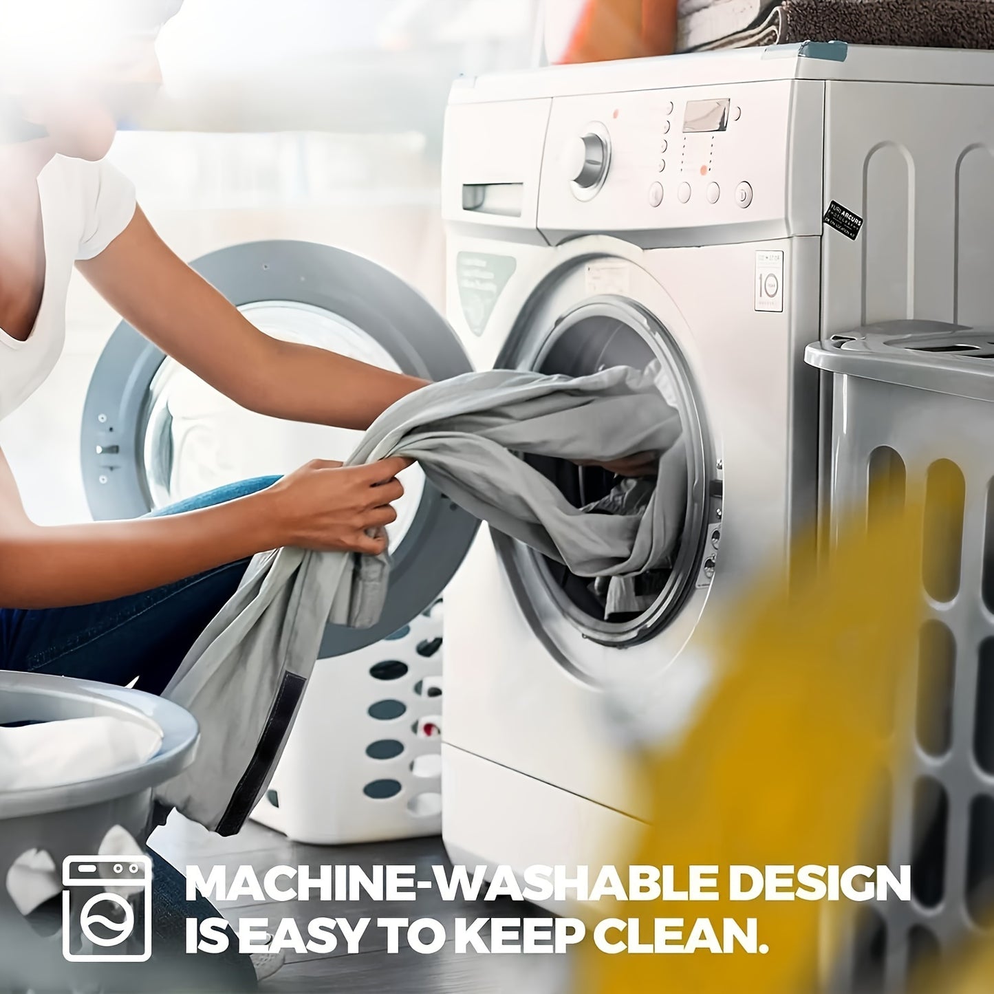 36 Inch Adjustable Twin Door Draft Stopper - 1pc Noise Blocker, Gap Stoppers, Door Sweep Draft Seal, Window Sealer - Machine-Washable Black Fabric Material