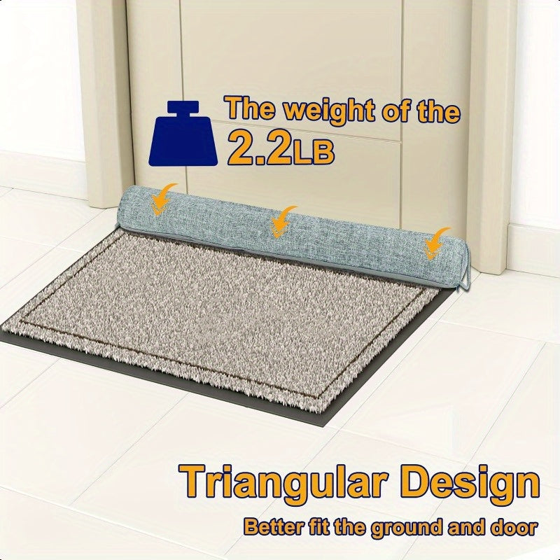 Weighted Door Draft Stopper Triangular Gap Filler Blocks Bottom Up to 3 Under Door Draft Blocker Reduce Hot Cold Air Wind Noise for Easy Install Save Energy Home Room Essentials 30 Gray