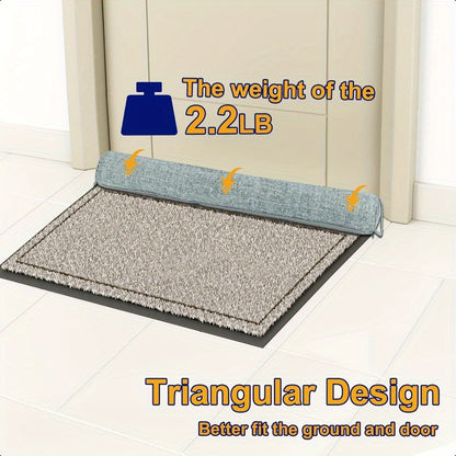 Weighted Door Draft Stopper Triangular Gap Filler Blocks Bottom Up to 3 Under Door Draft Blocker Reduce Hot Cold Air Wind Noise for Easy Install Save Energy Home Room Essentials 30 Gray